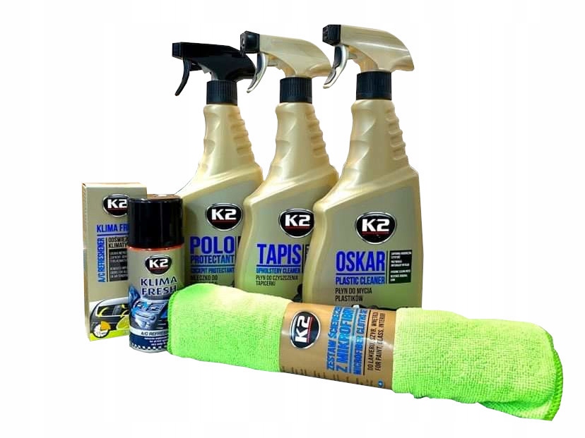 

Zestaw Kosmetyków Do Pielęgnacji Wnętrza Auta K2