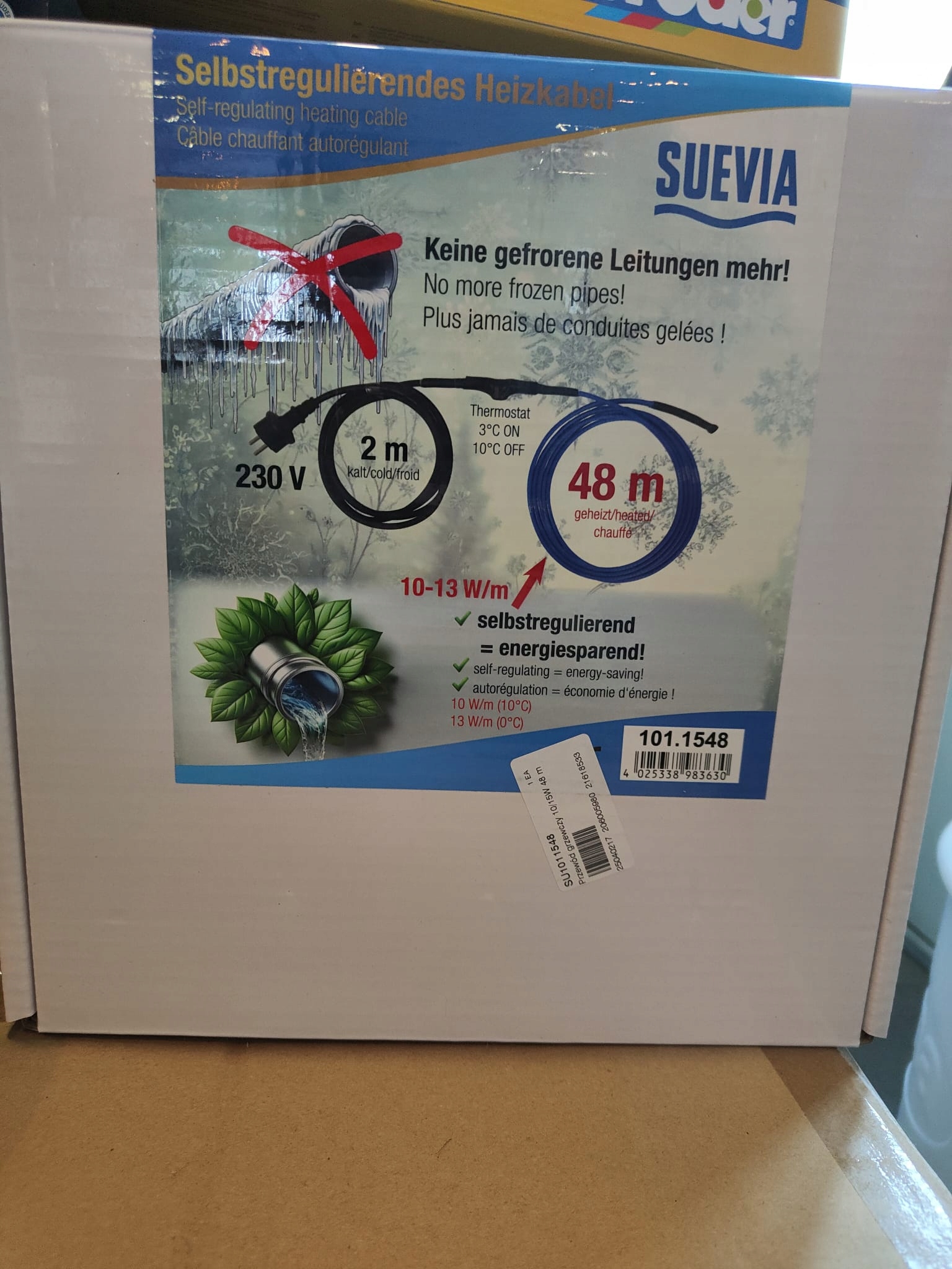 Kabel Grzewczy z termostatem 48m 230V Z Przewodem Zasilającym