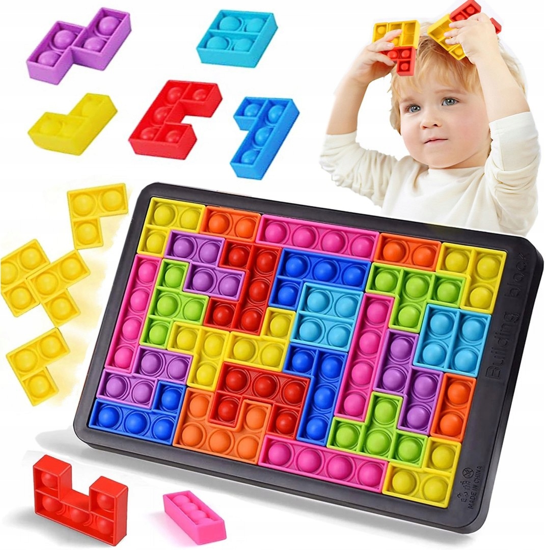 

Pop It Klocki Popit Tetris Puzzle Układanka Bąble