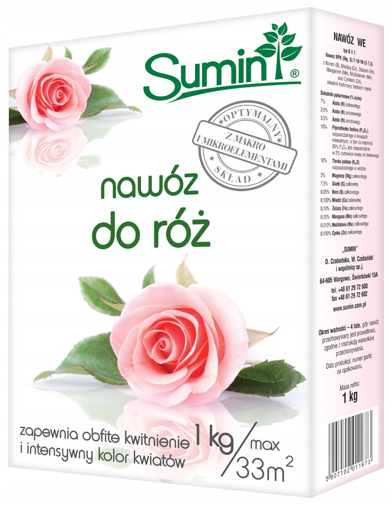 

Sumin Nawóz do róż wieloskładnikowy granulat 1 kg
