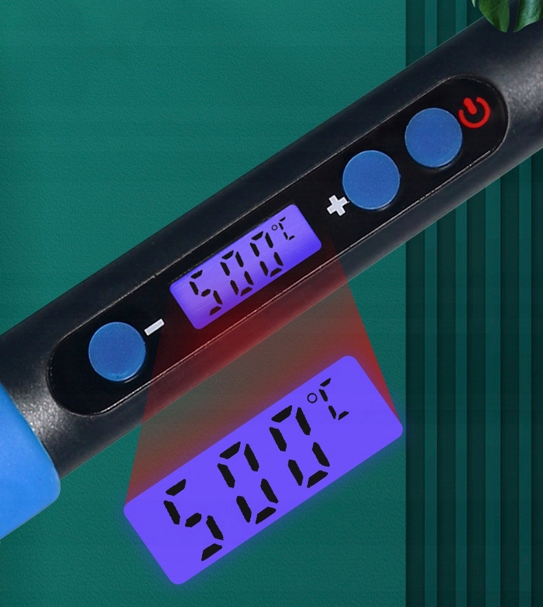 PRECYZYJNA LUTOWNICA LCD Duży Zestaw Lutowniczy 13 Elementów ORGANIZER 100W Waga produktu z opakowaniem jednostkowym 0.5 kg