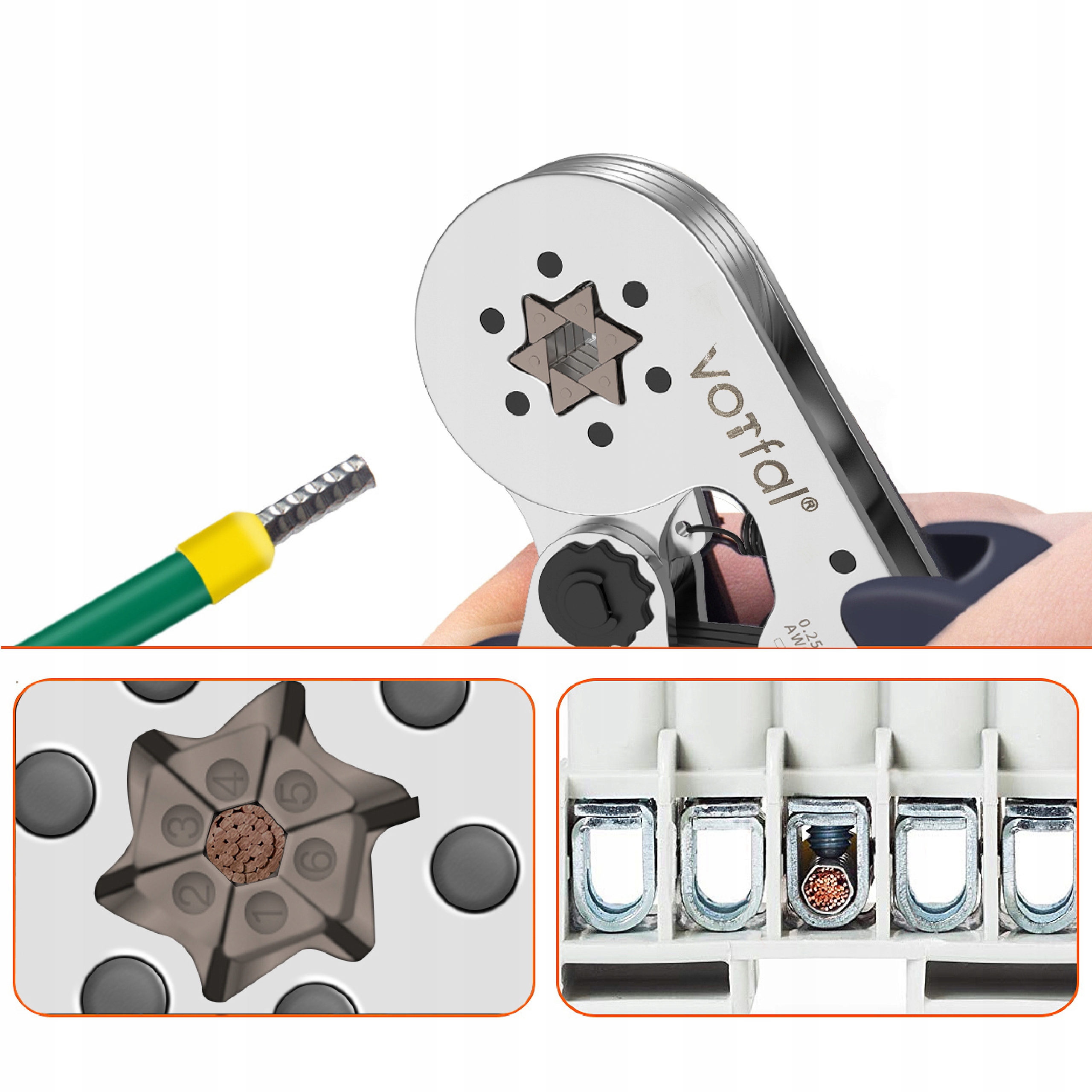 ZACISKARKA PRASKA TULEJEK DO KABLI SZEŚCIOKĄTNA EAN (GTIN) 3456534412074