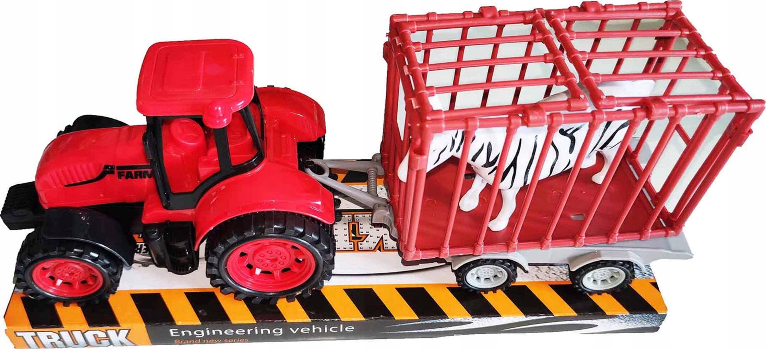 

Auto 29cm Traktor Pojazd z klatką Zebra 4el. 3+