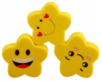 

Gumki do ścierania Emoji zestaw 3szt emotki Gumka