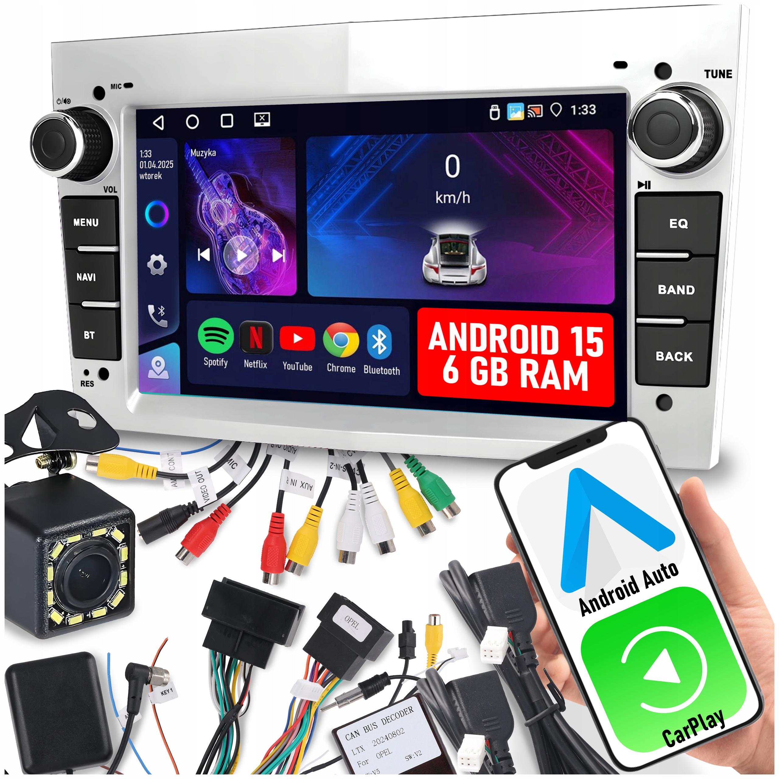 Radio pro Opel Vectra C Zafira Astra H Vivaro Meriva Signum Android 6 Gb Ram