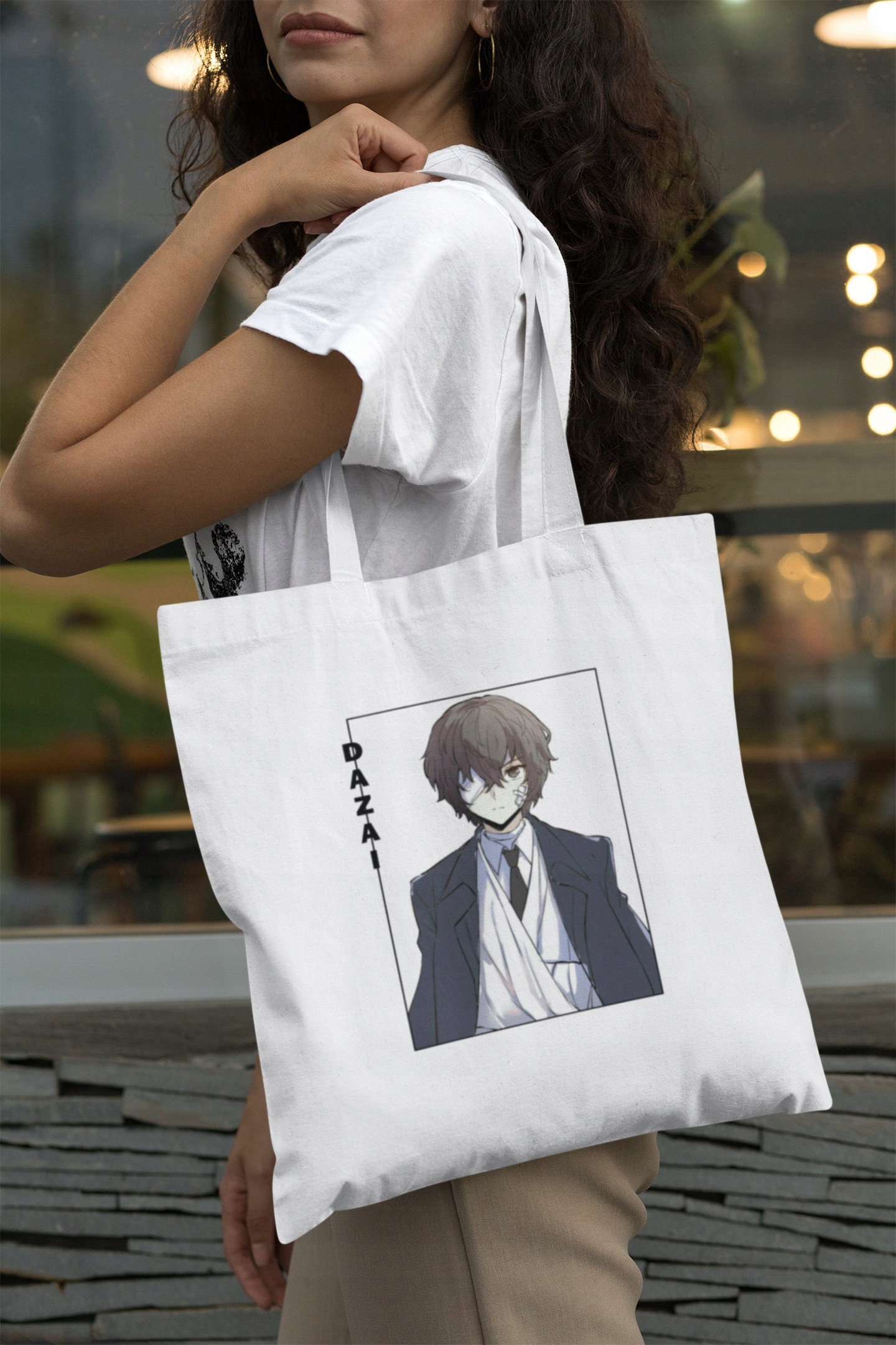 Dazai Osamu Torba Bungou Stray Dogs Anime Shopper Modna Biała Marka ZebraShop