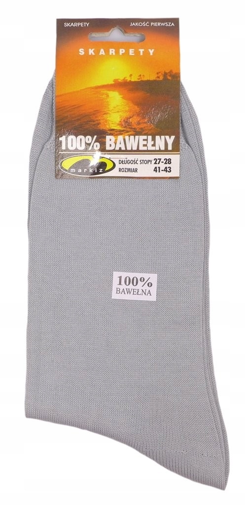 

Skarpety Męskie 100% Bawełna Markiz popiel 44/46