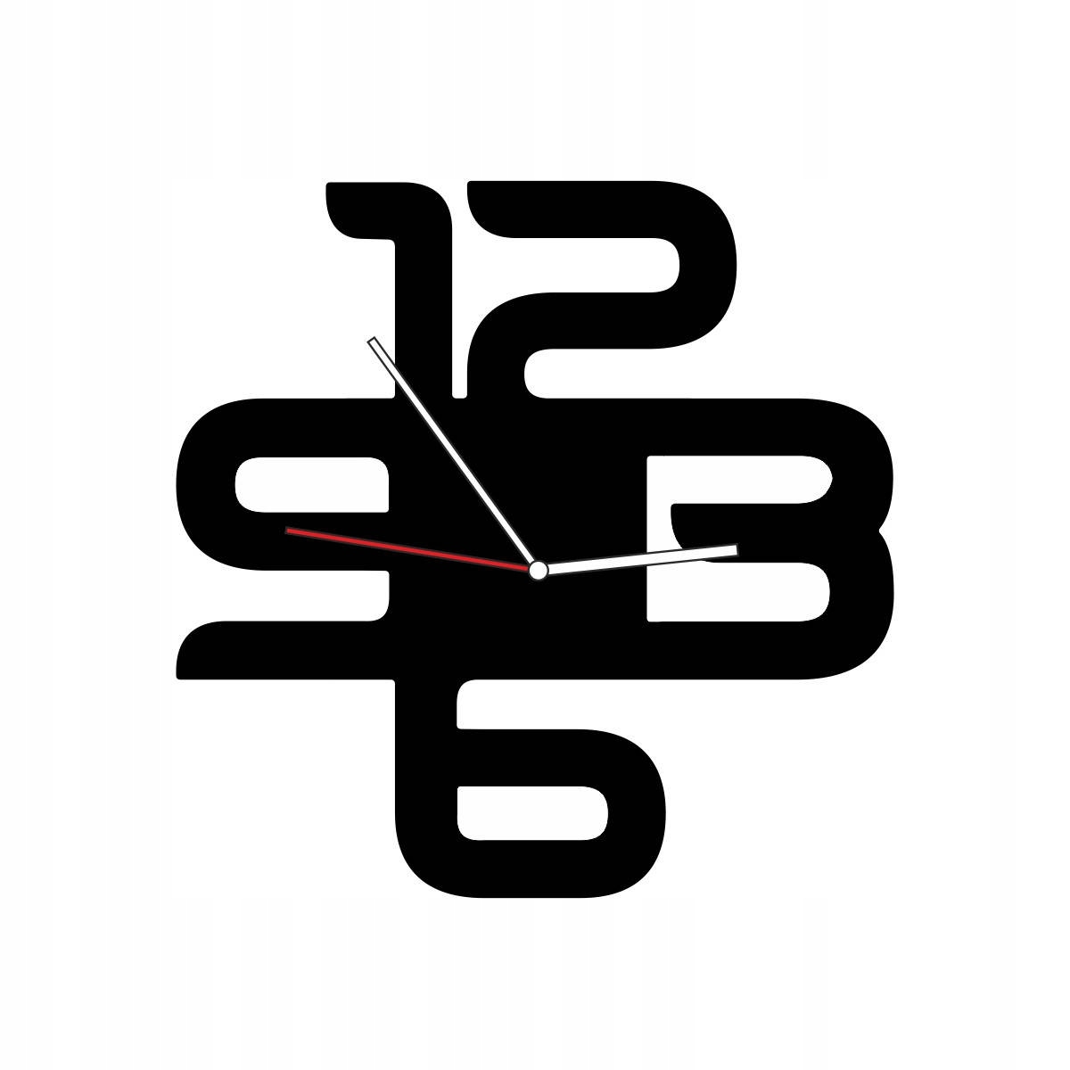 Veľké Kovové Hodiny 60 cm na stenu Čierna Moderná