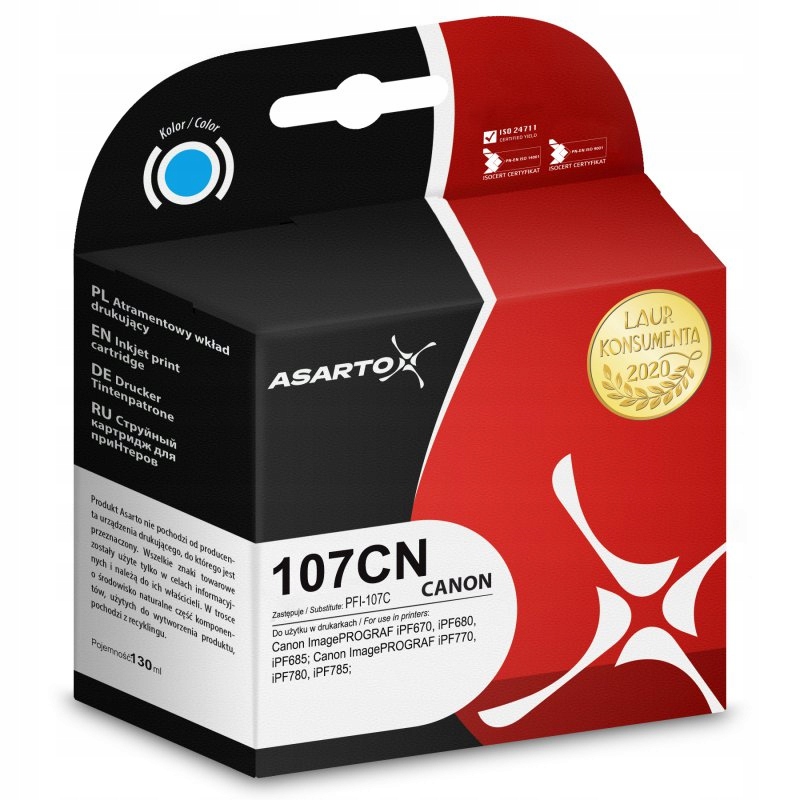 Tusz Asarto do Canon 107CN 6706B001 130 ml