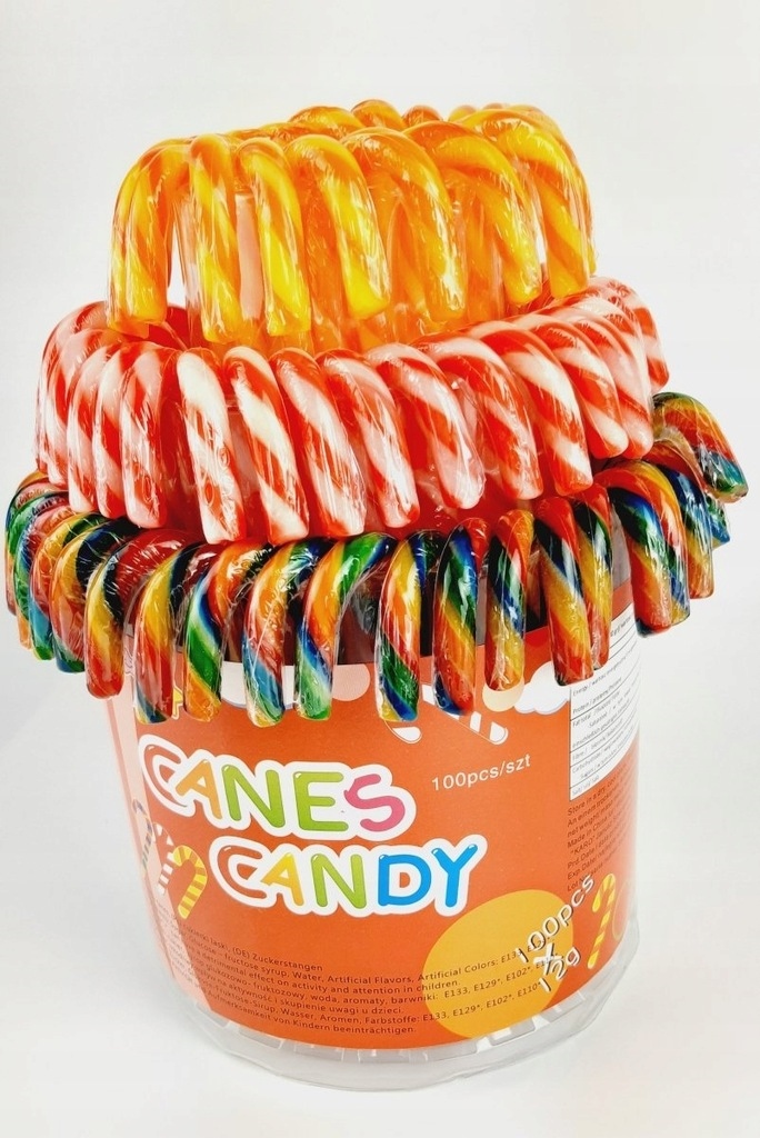 Levně lízátko vánoční hůlka ozdoba na vánoční stromeček 100 ks