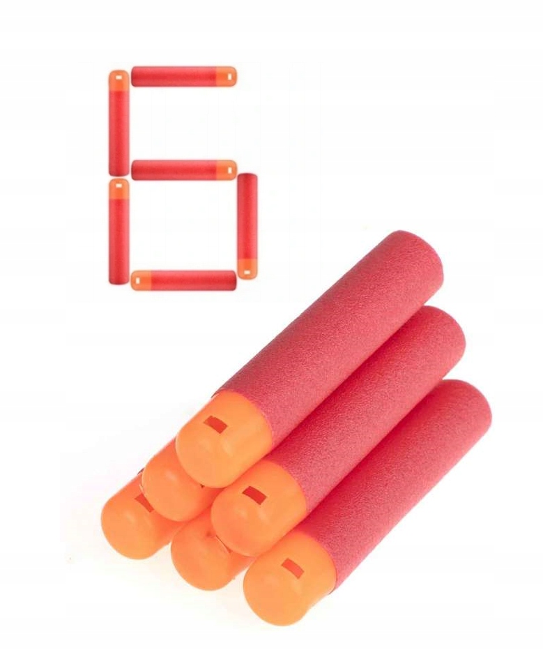 6 STRZAŁEK DO WYRZUTNI NERF MEGA AMUNICJA NABOJE