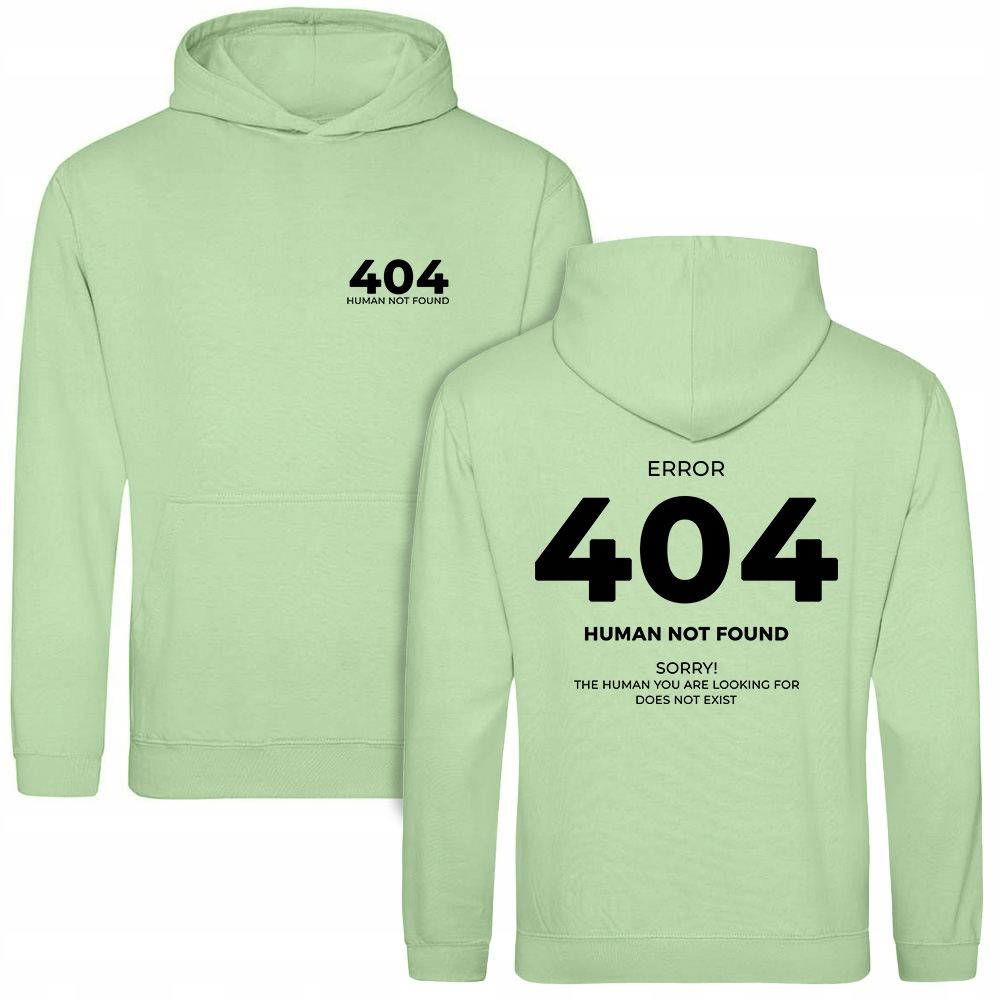 Mikina Pistachio Green s kapucí Error 404 Pro Mládež vzory Vel S