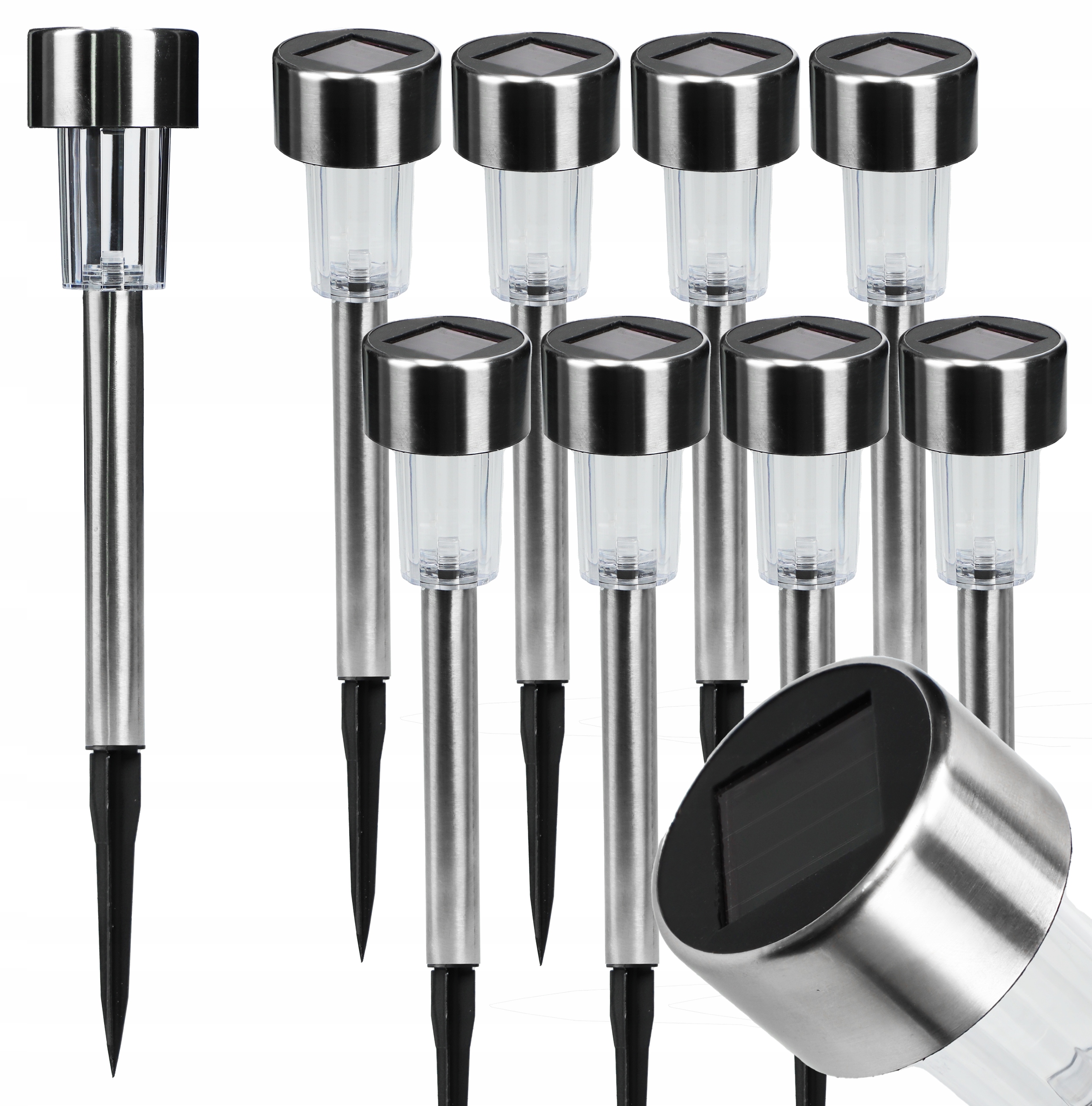 

Lampa solarna Led ogrodowa lampka wbijana słupek