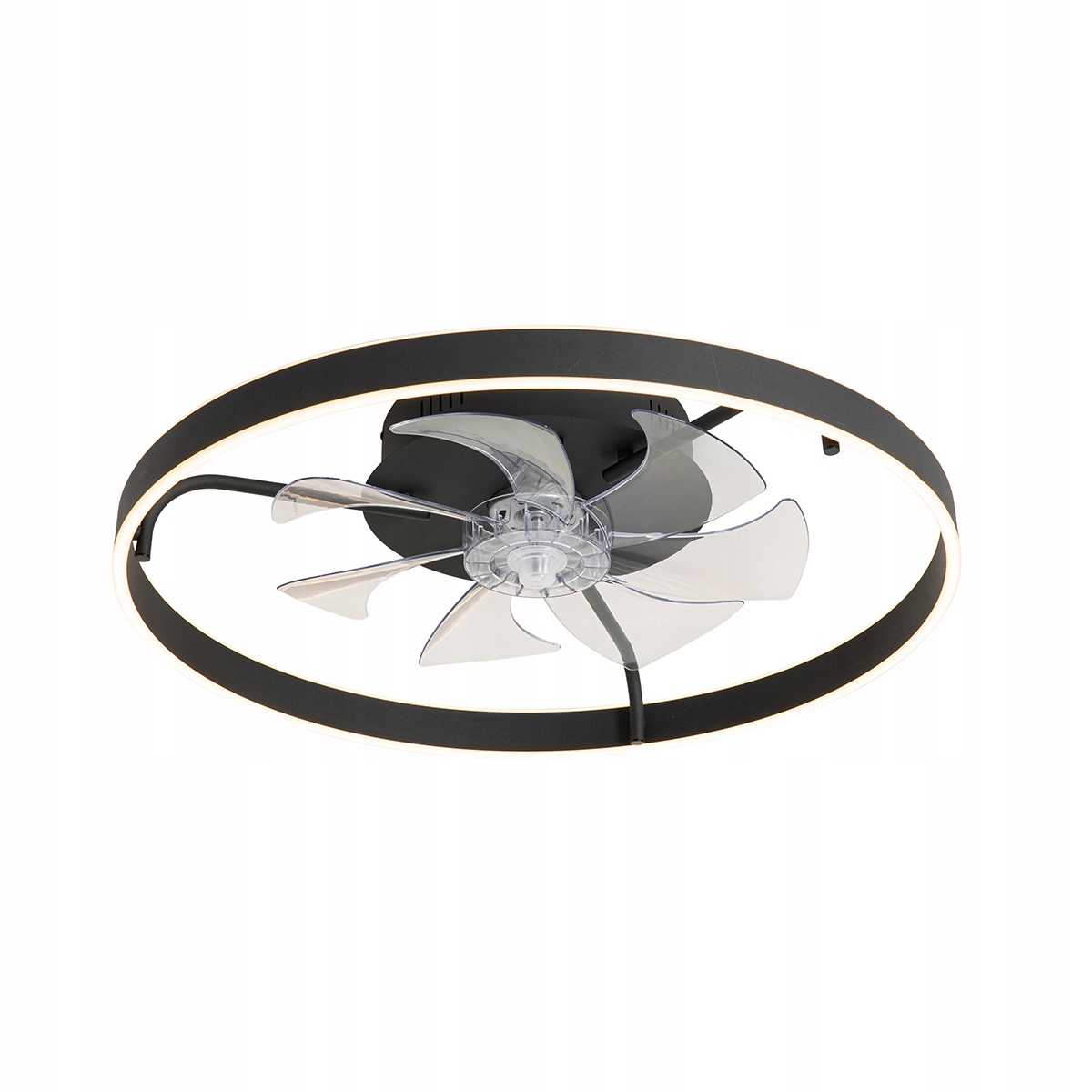 Wentylator sufitowy czarny 70 cm z Led z możliwością ściemniania i pilotem