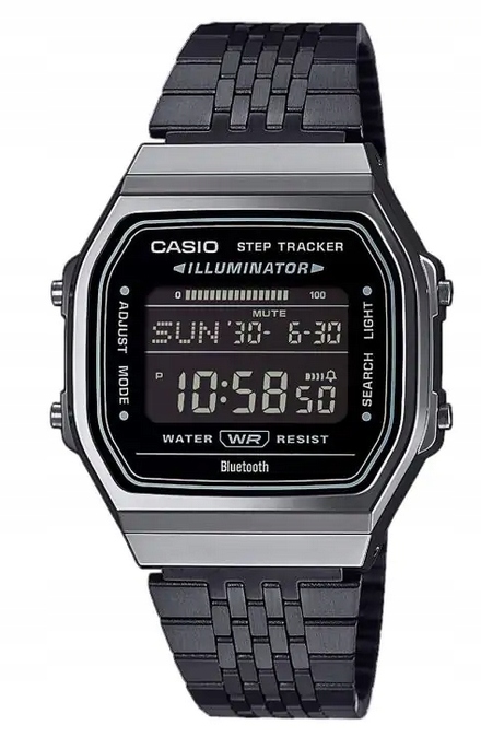 ZEGAREK CASIO VINTAGE ABL-100WEGG-1B Bluetooth, krokomierz