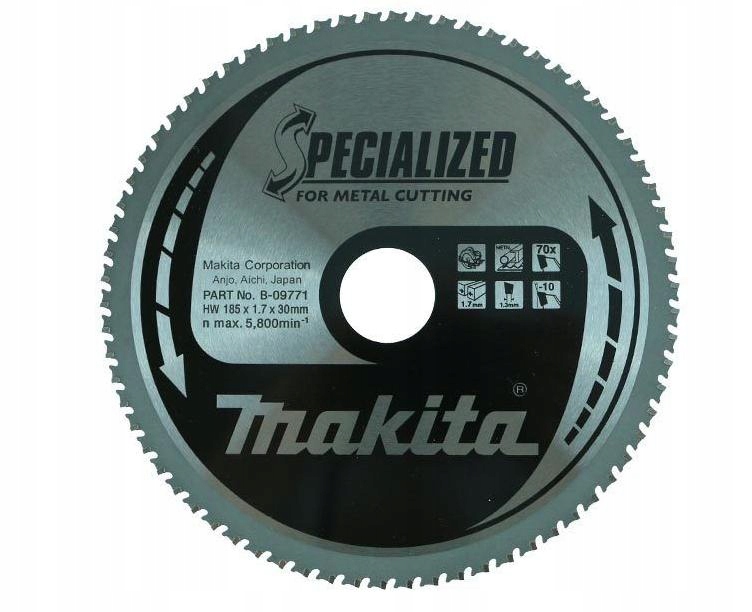 Makita Řezací Kotouč Na Kovovou Ocel Plech 185 x 30 mm 70Z B-33445