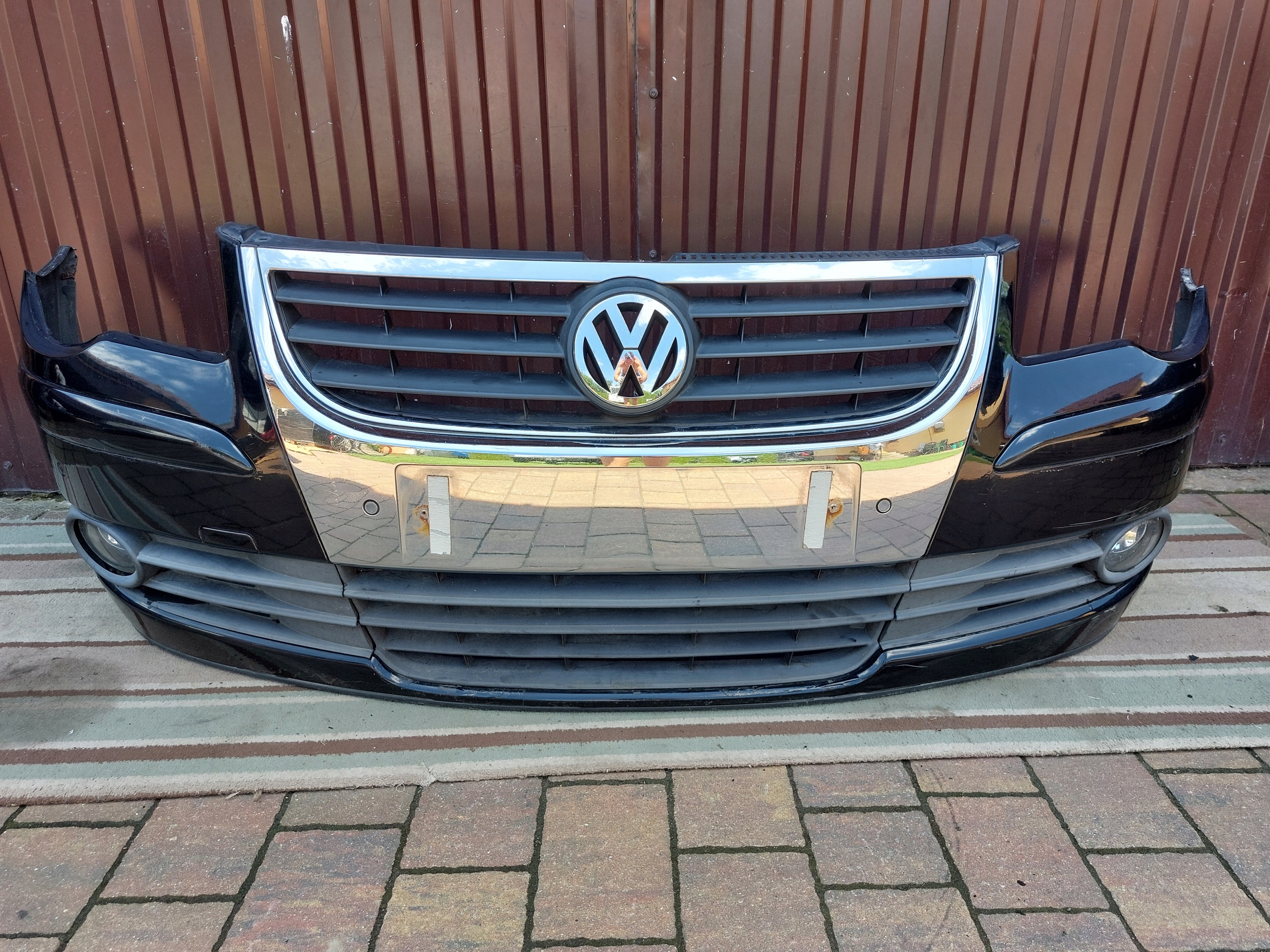 bumper front VW TOURAN and 1T0 FL LIFT 2007-2010 black 6xPDC