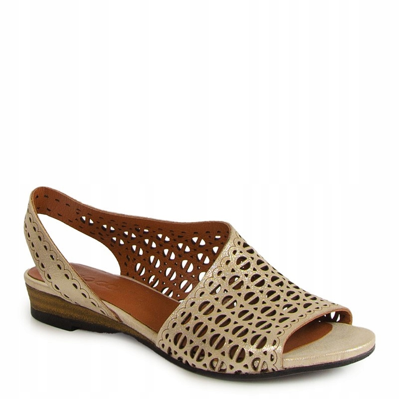 Boccato 167.513 Zlaté Kožené Ažurové Sandály 41