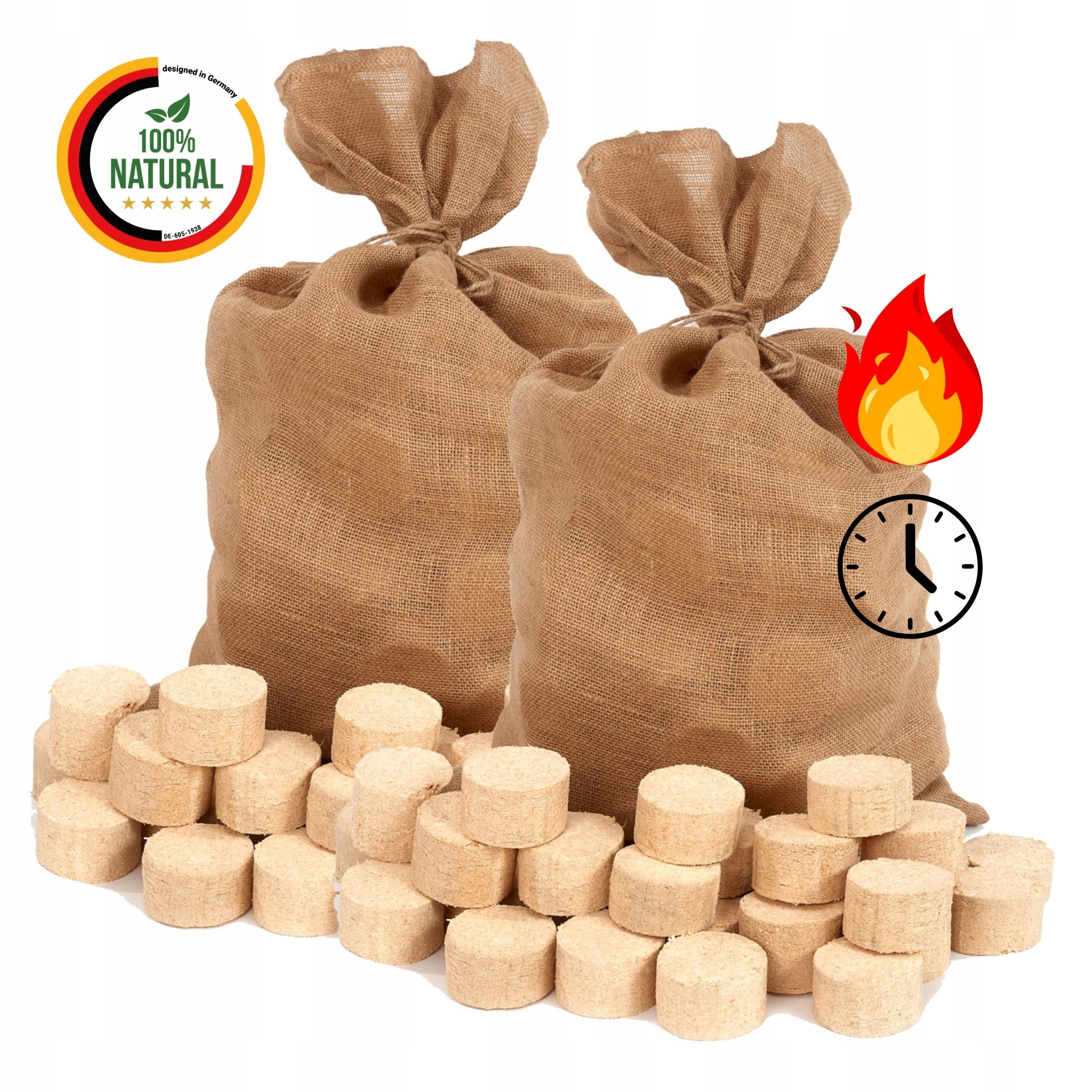 Dřevěné brikety 100% lisované z tvrdého dřeva 2 x 12,5 kg Floranica