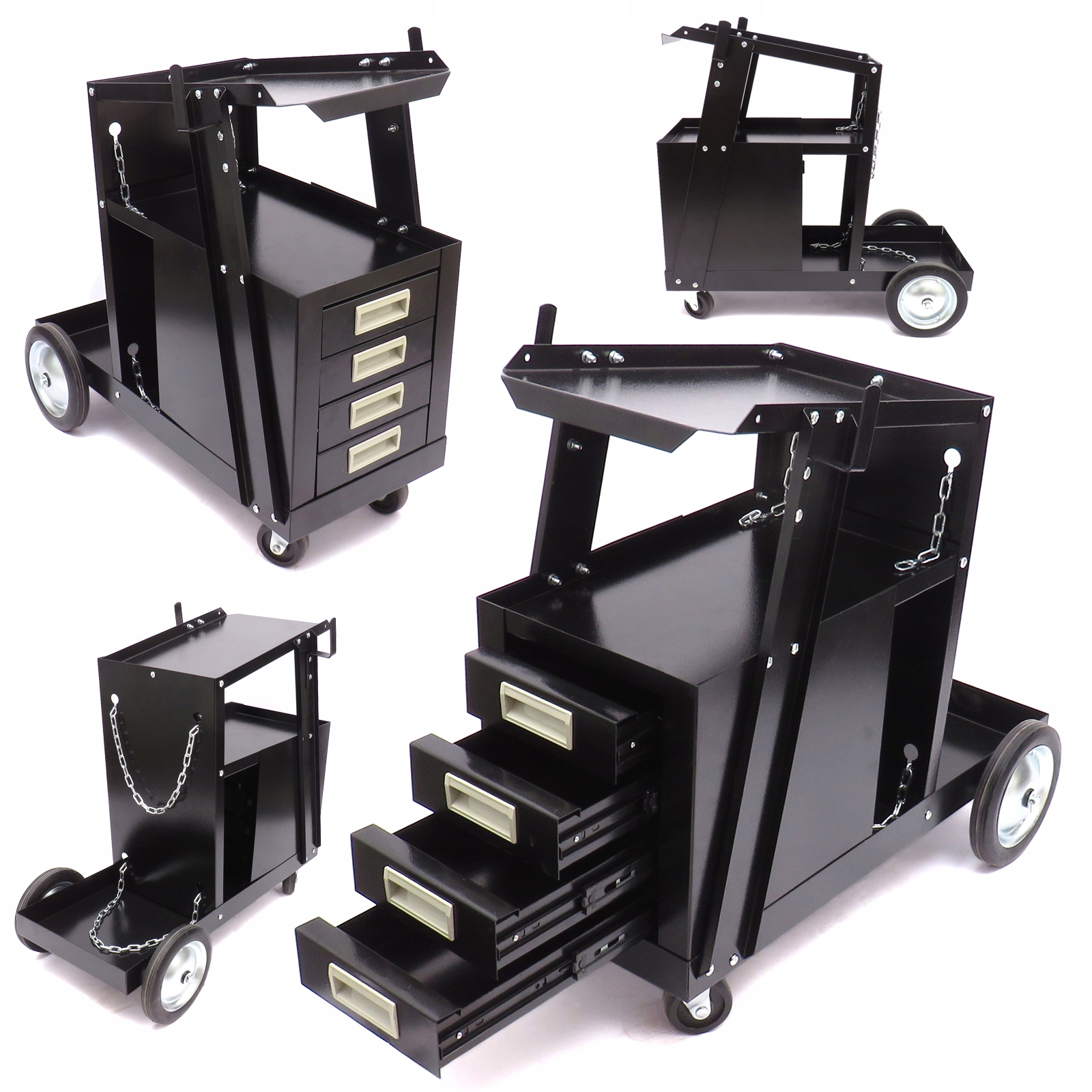 Тележка заварки для машины заварки с колесами металла полки цилиндра под МИГОМАТ