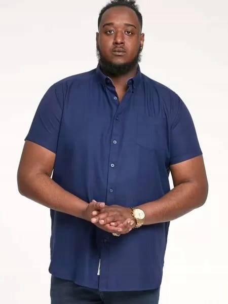 Velká pánská košile Oxford modrá JAMES-D555