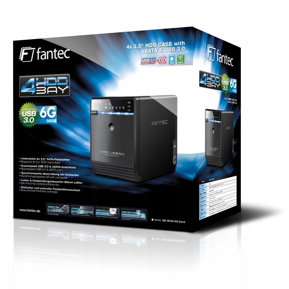 Fantec 4x 3,5" Hdd Case eSATA Usb 3.2 Gen 1 Obudowa Dysku