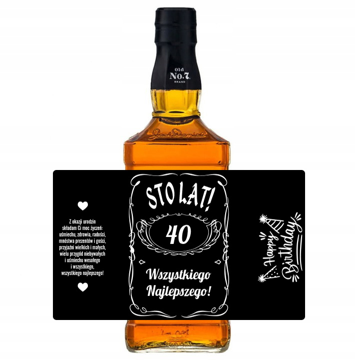 

Etykieta butelka Whisky dla mamy urodziny