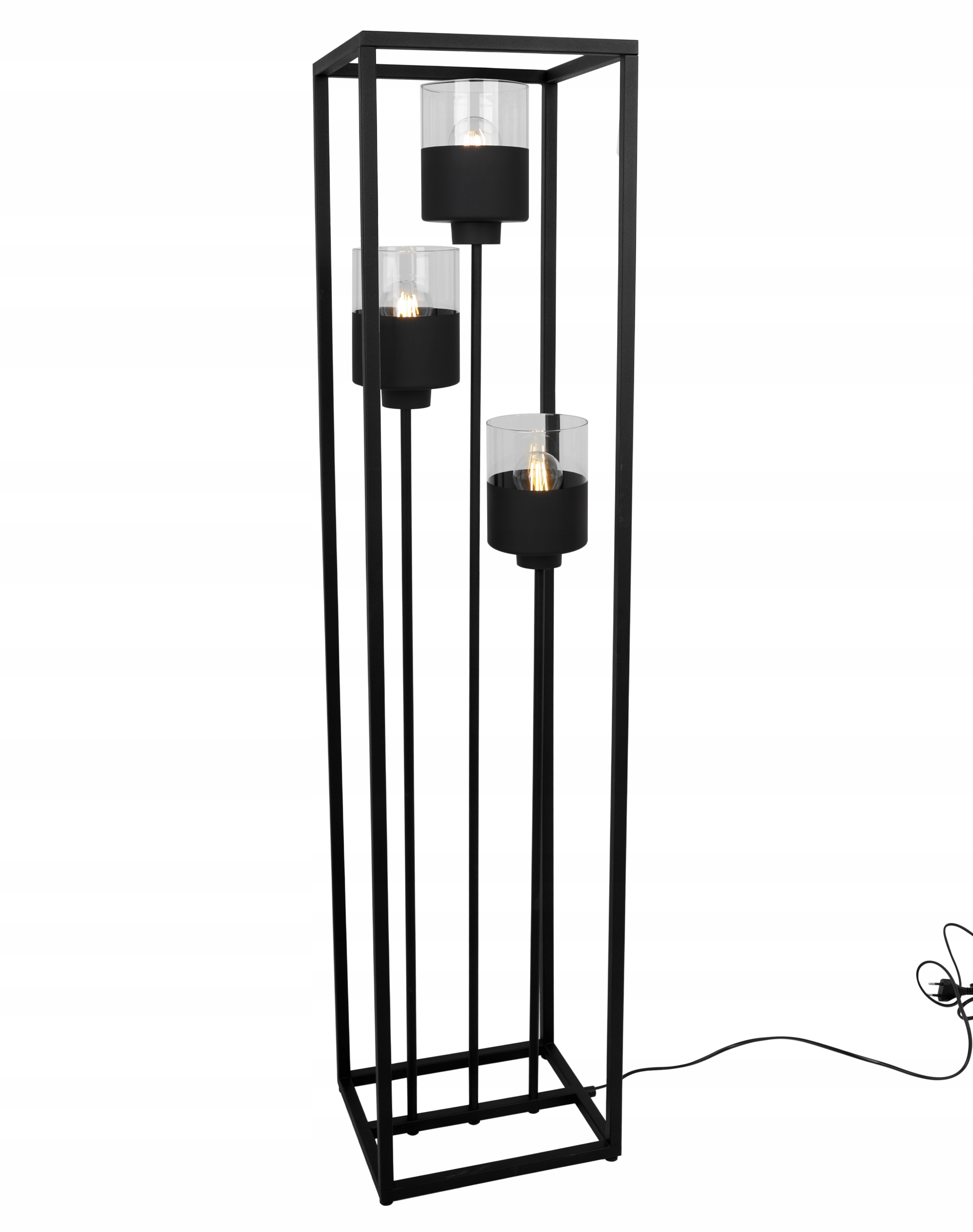 

Lampa Podłogowa Stojąca Klosz Metal Czarna 130 CM