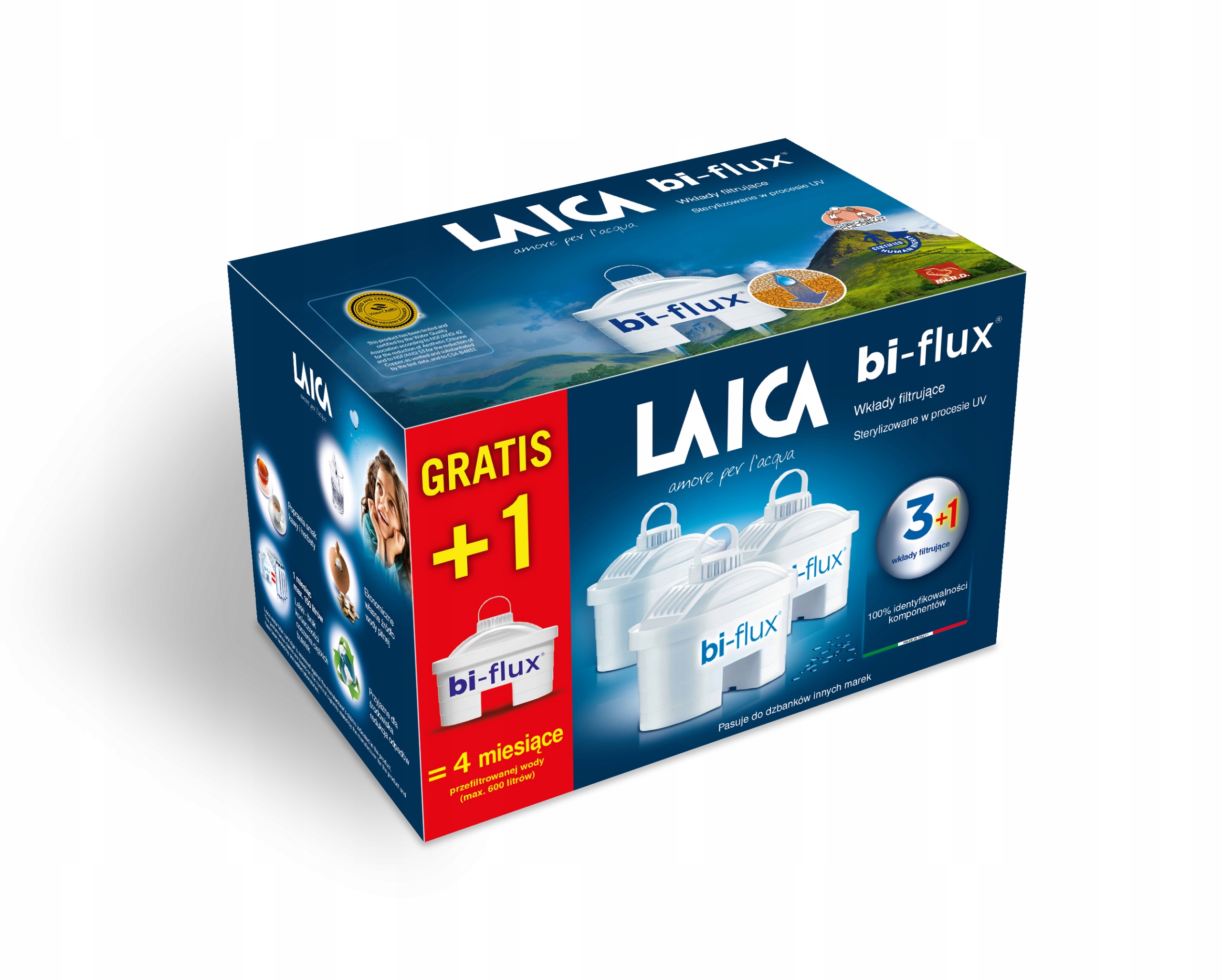 

Wkład filtrujący do wody Laica bi-flux F4S 4 szt.