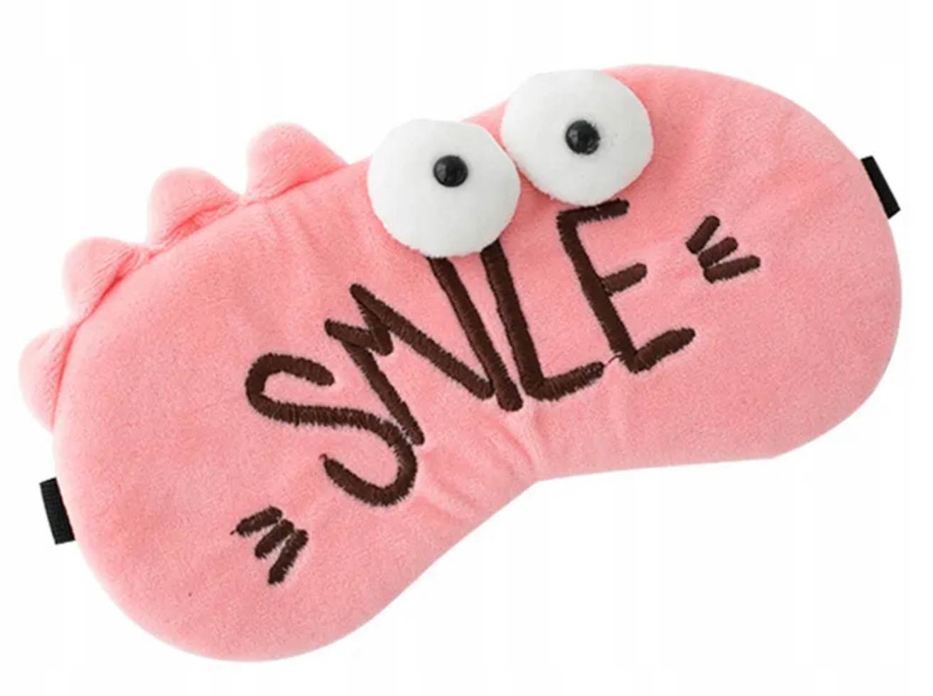 OPASKA NA OCZY MASKA DO SPANIA RELAKSU ROBAK SMILE SMOK POTWÓR STWÓR OLDMAN Model na oczy