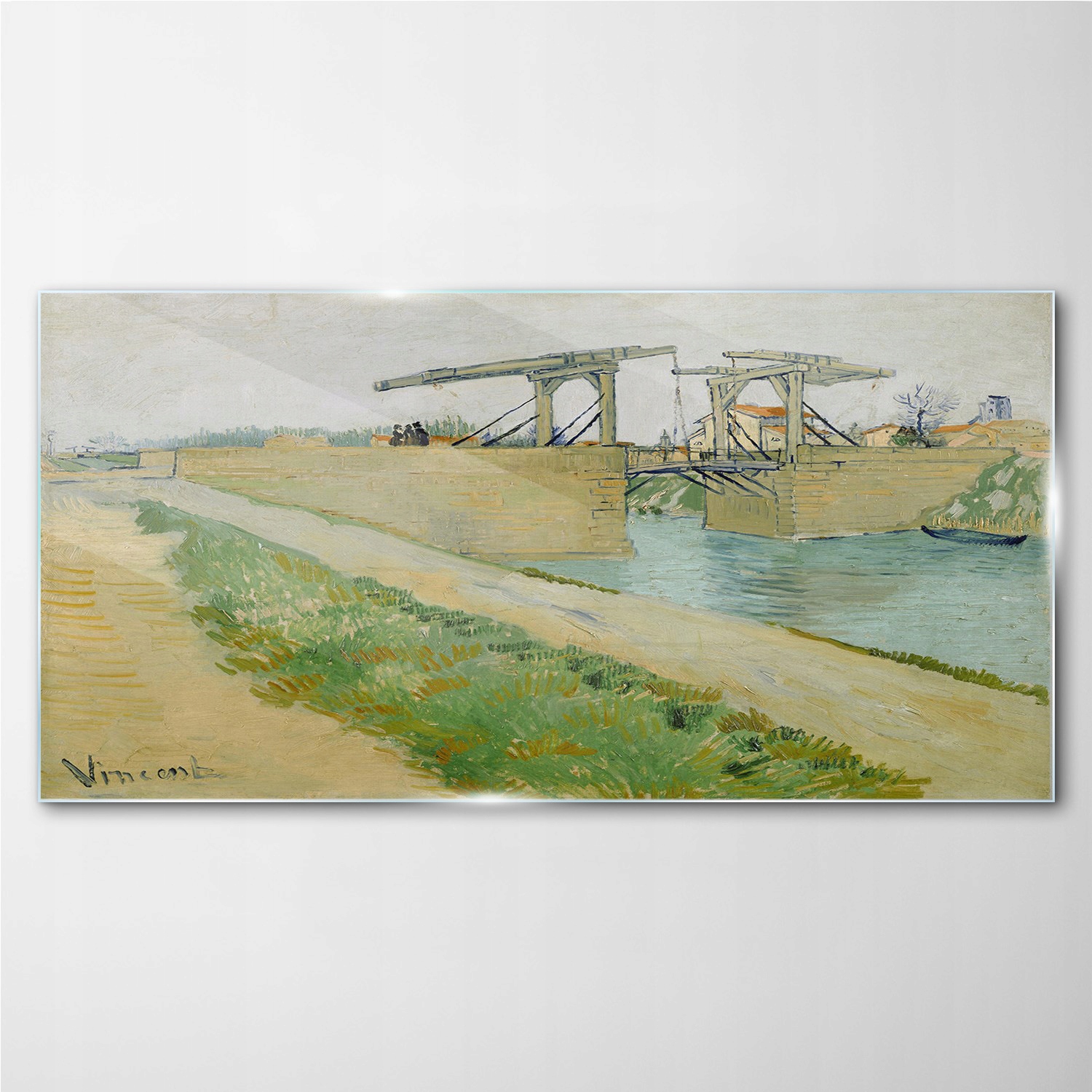 

Obraz szklany na ścianę Most droga rzeka 140x70 cm