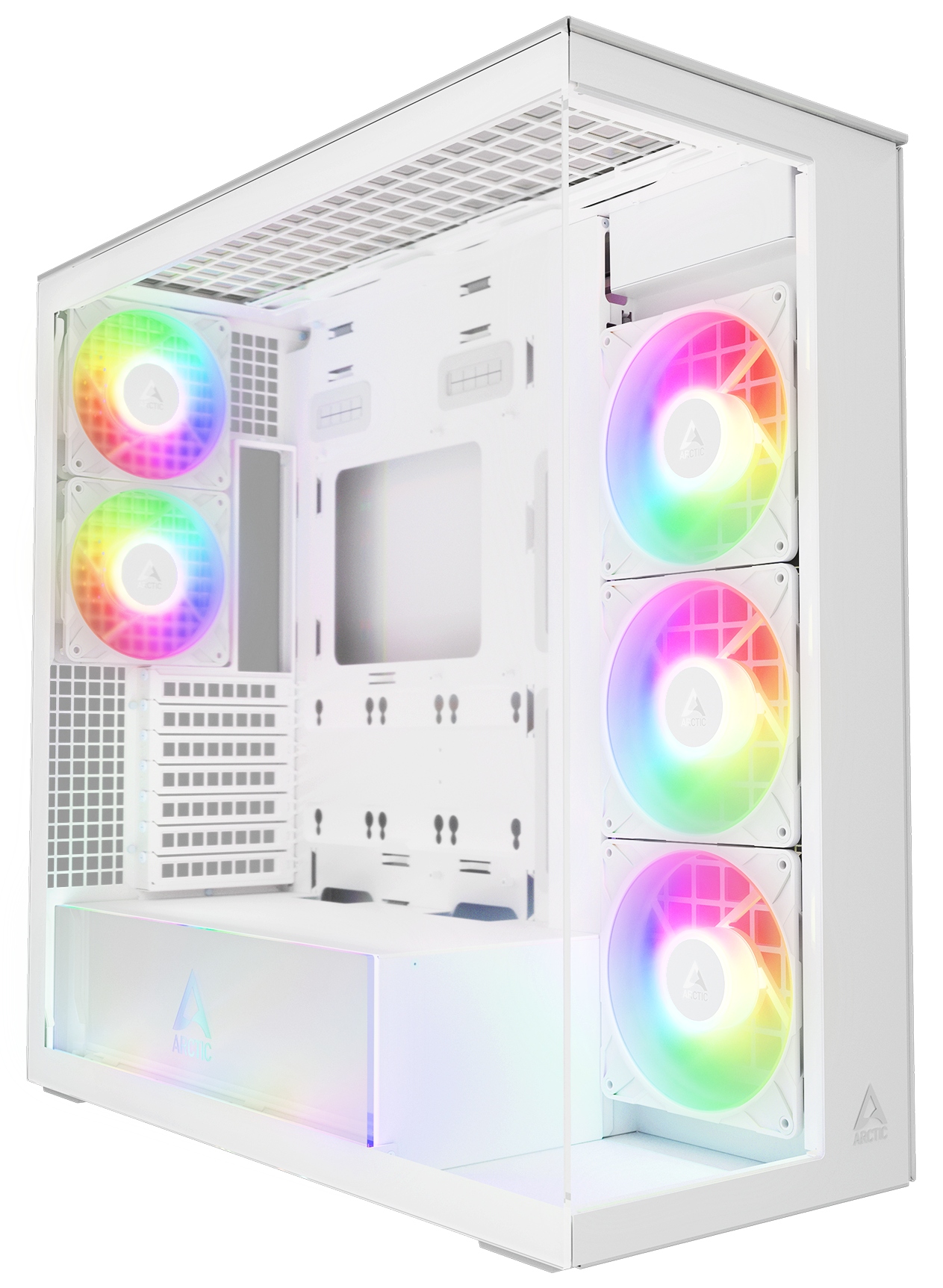 Počítačová Skriňa Arctic Xtender White Light Tg Window Midi Tower biely