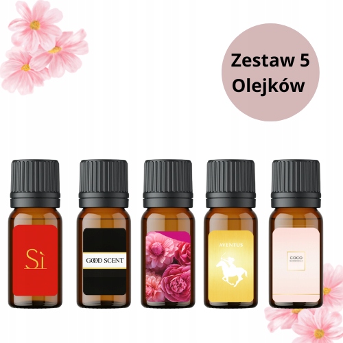Levně Sada vonných olejů do difuzéru 5 x 10 ml Vůně dámských parfémů