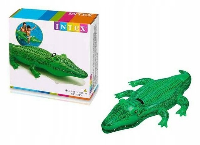 

Dmuchany krokodyl aligator Intex basen Materac 1os