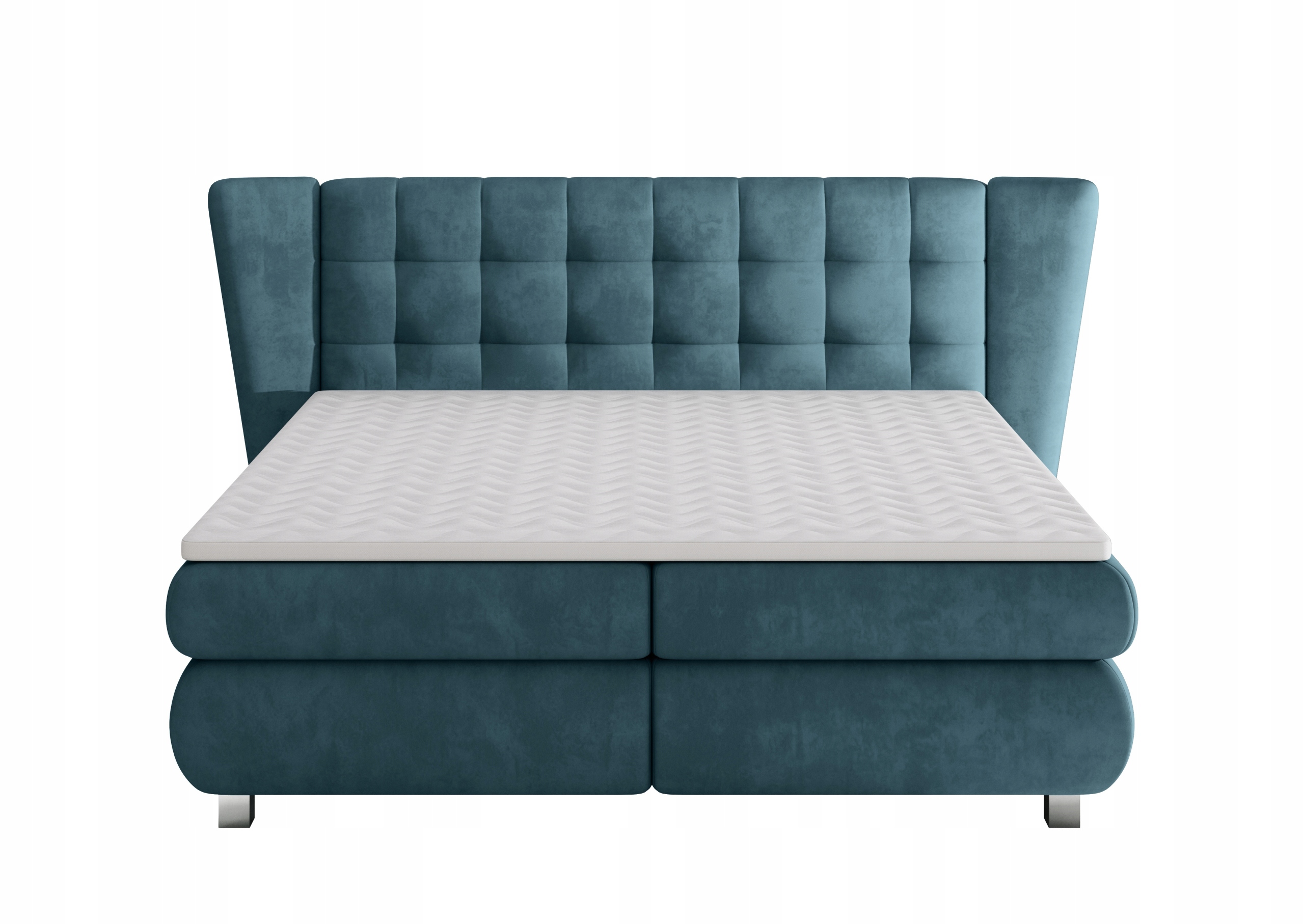 

Łóżko kontynentalne boxspring City 160 jasny szary