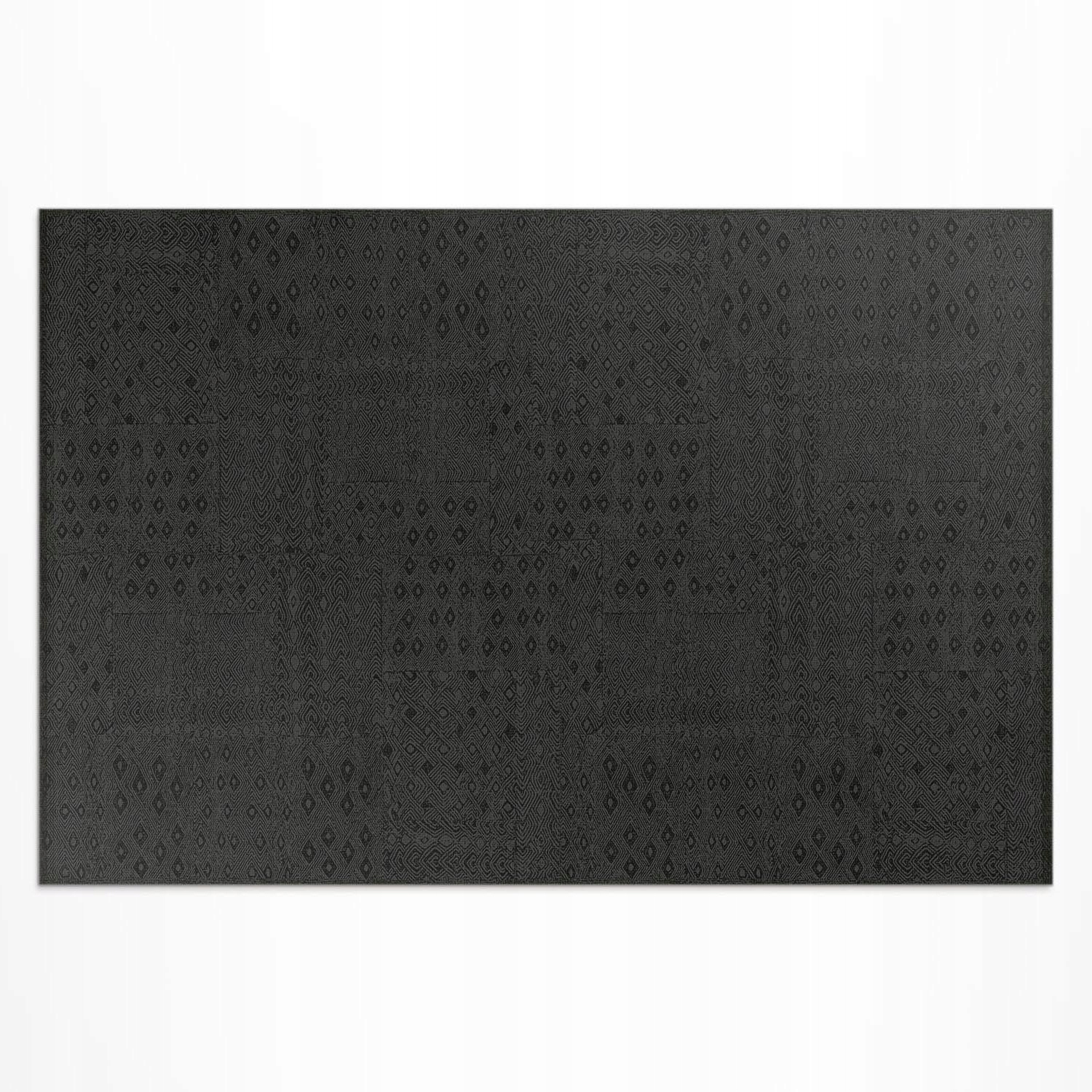 Ozdobný terasový vinylový koberec Tmavá textúra imitácia tkaniny 140 x 210 cm