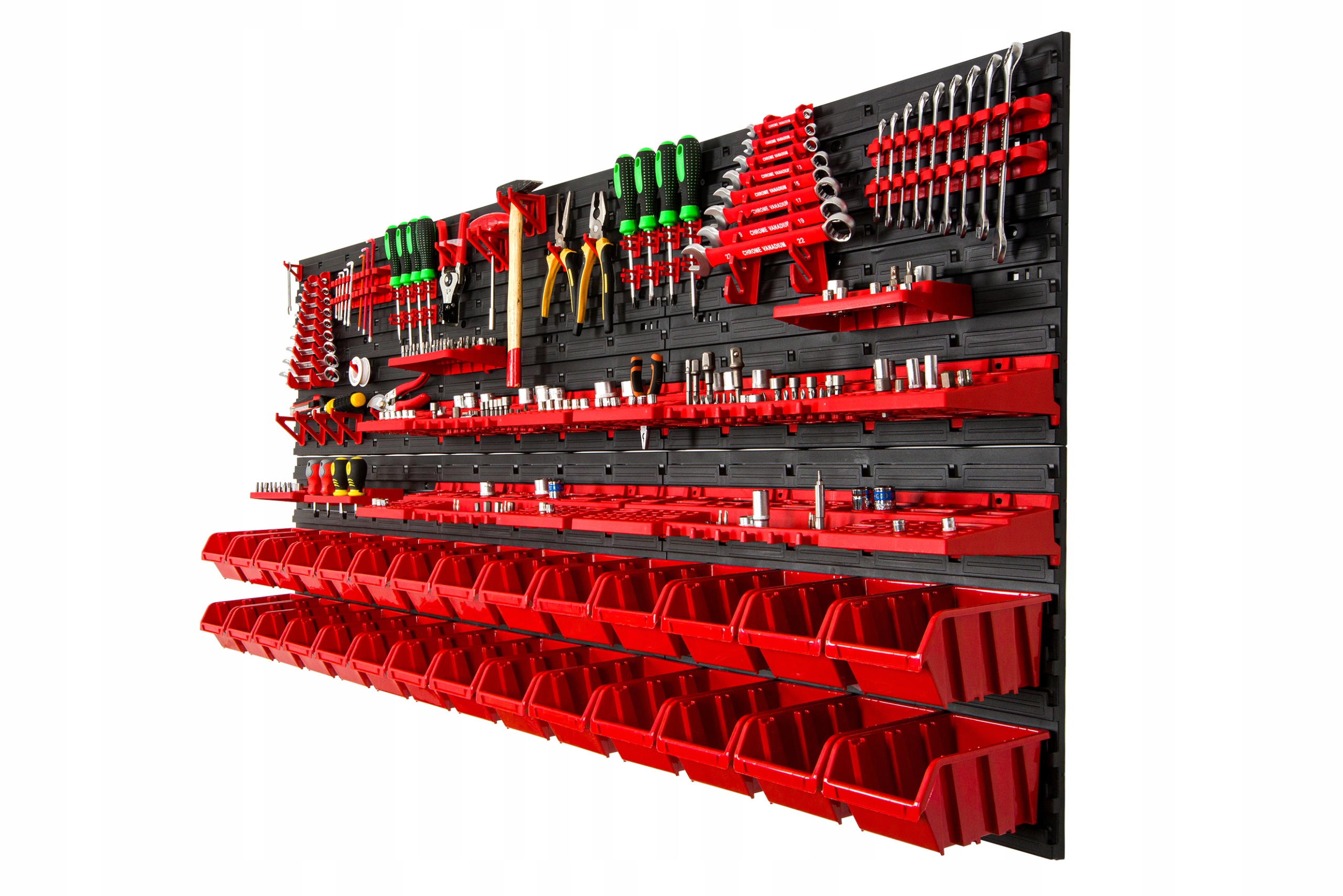 Tablica ścianka warsztatowa 173x78 CM 28 KUWET Kolor czerwony