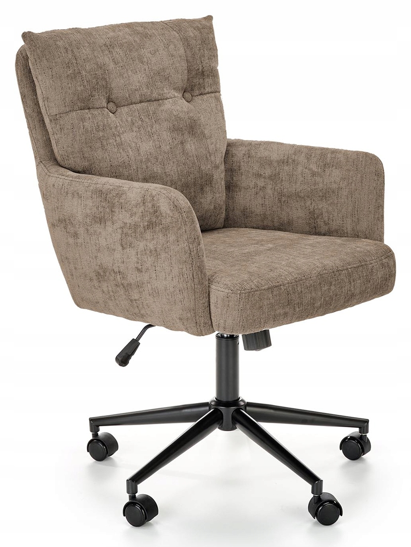 Fotel tapicerowany obrotowy Flores jasny brąz, Halmar