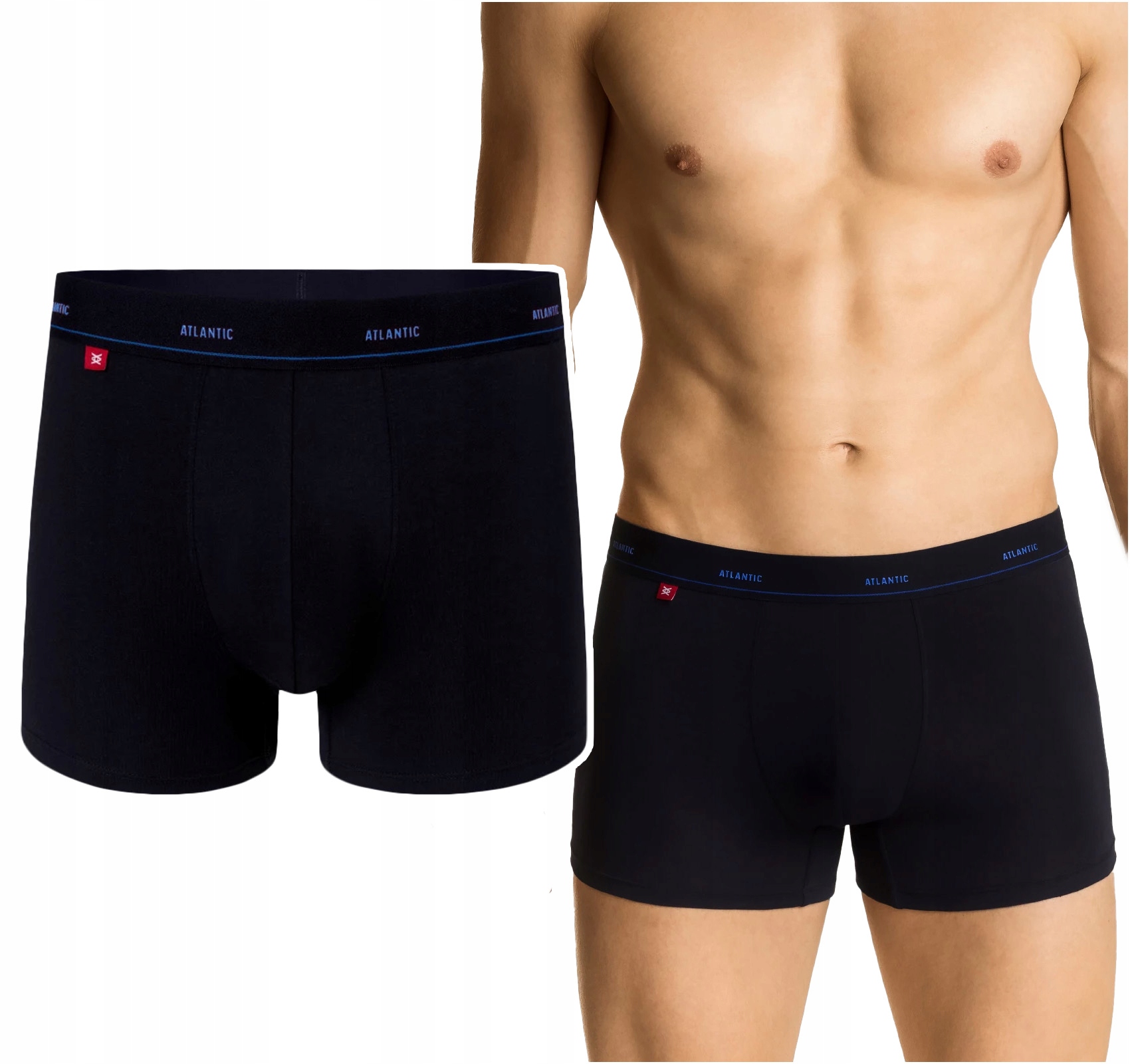 Pánské Boxerky Atlantic 1190 bavlna Pima Tmavě Modré XL