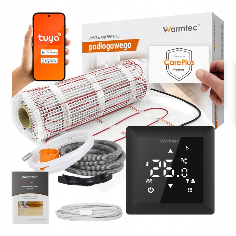 Mata grzejna grzewcza pod płytki 4m2 170W/m2 Warmtec DS2-40/WRT31W WiFi