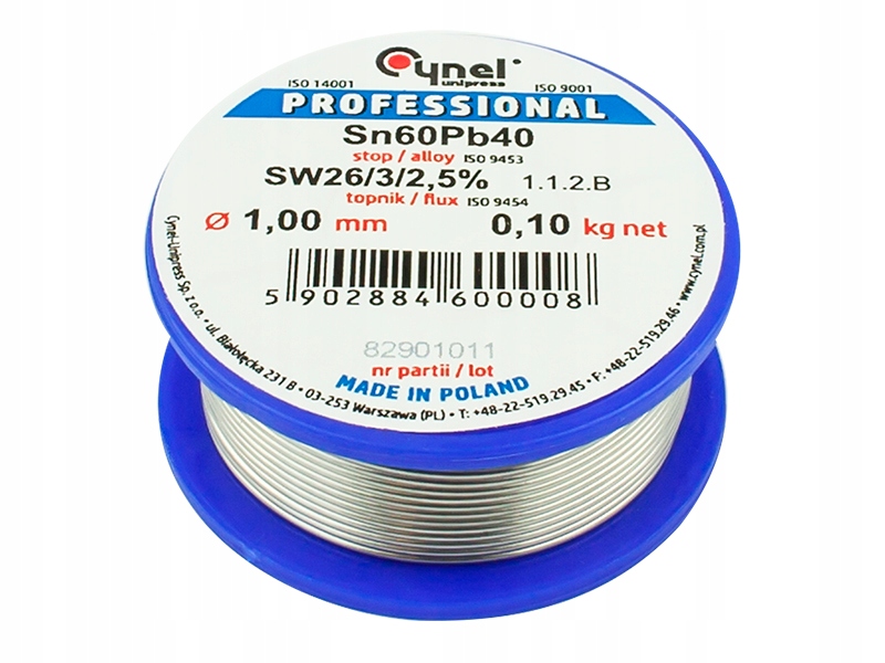 

Cyna lutownicza 1,00/100g Sn60Pb40