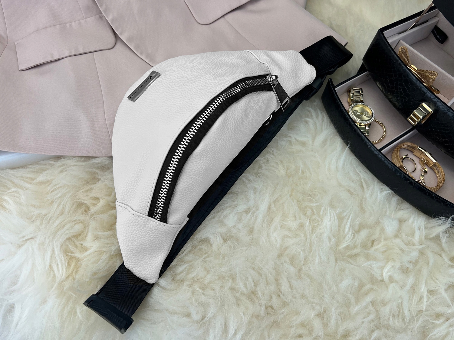 KOCHMANSKI saszetka nerka damska na pas biodrówka wodoodporna duża biała Płeć kobieta