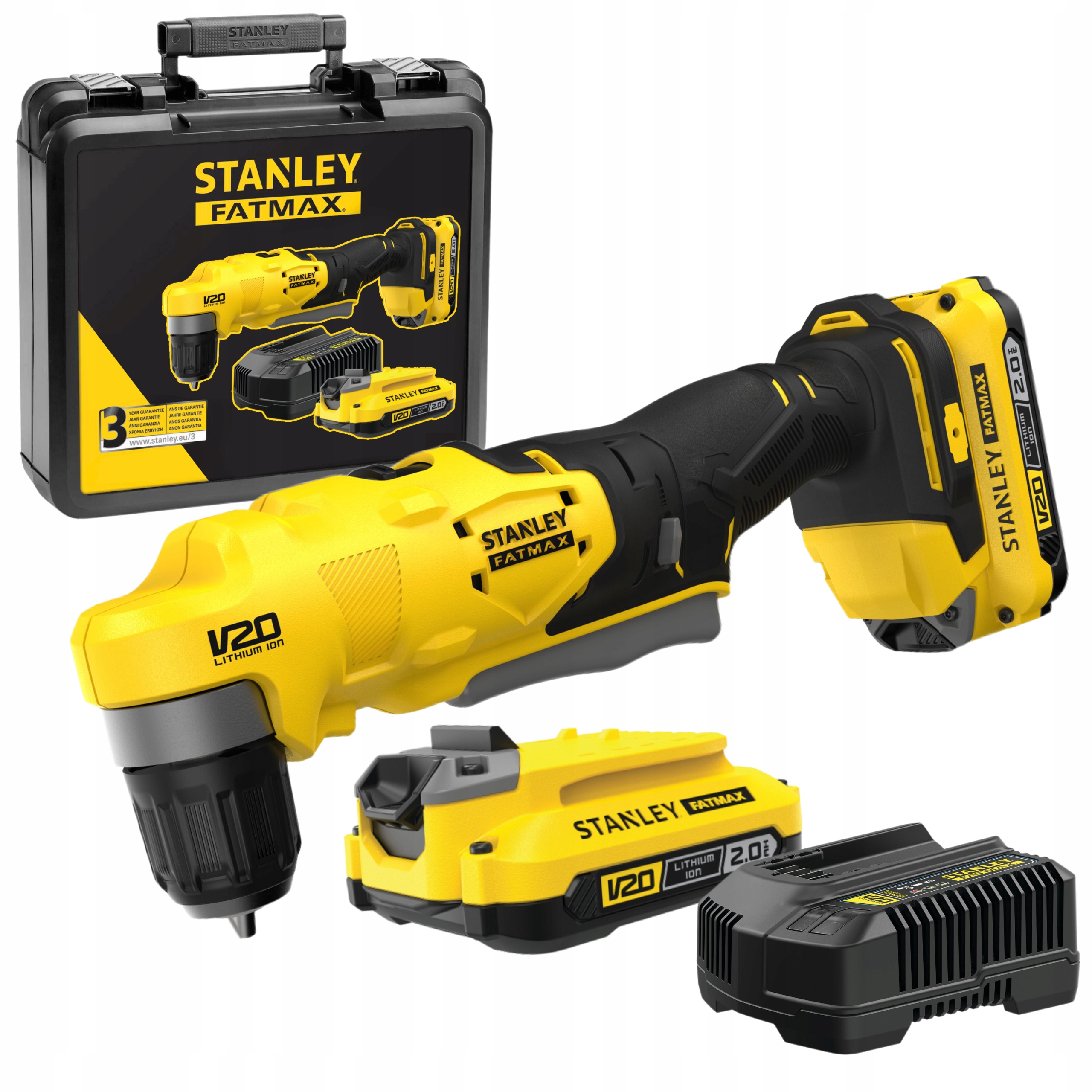STANLEY SFMCD750D2K WKRĘTARKA KĄTOWA V20 18V 2x2Ah