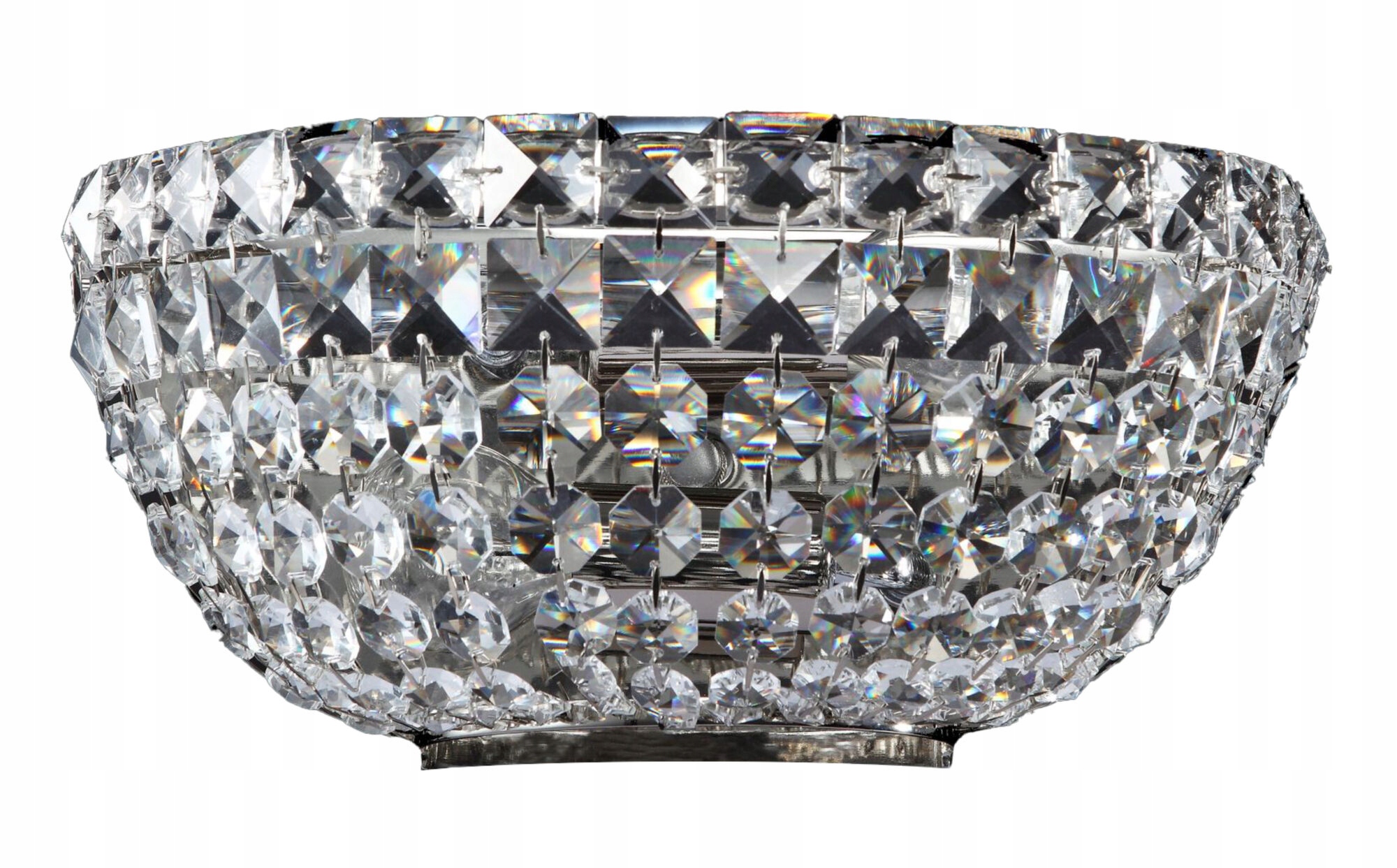 Nástenná lampa nikel starožitná s glamour kryštálikmi Maytoni