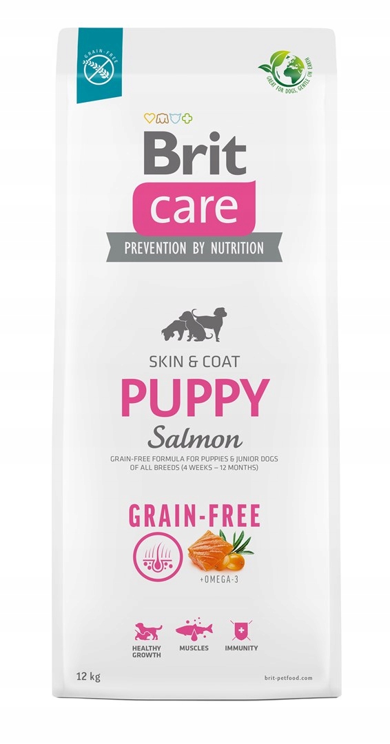 Levně Brit Care Grain-Free Puppy Salmon – suché krmivo pro štěňata – 12 kg