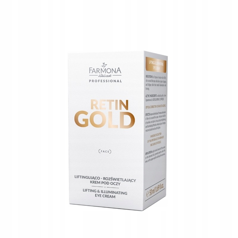 Farmona retin gold liftingový a rozjasňující krém pod oči 50 ml