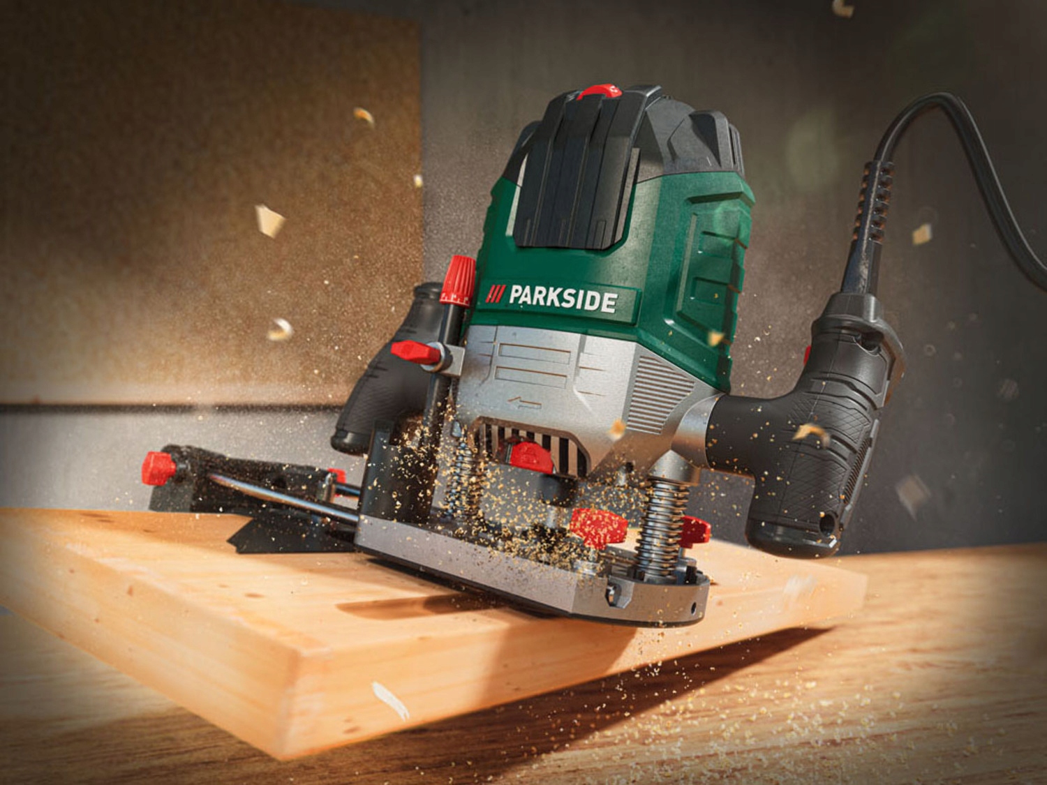 FREZARKA GÓRNOWRZECIONOWA PARKSIDE POF 1200 D3, 1200 W + FREZY nowa dostawa Seria 1200w+