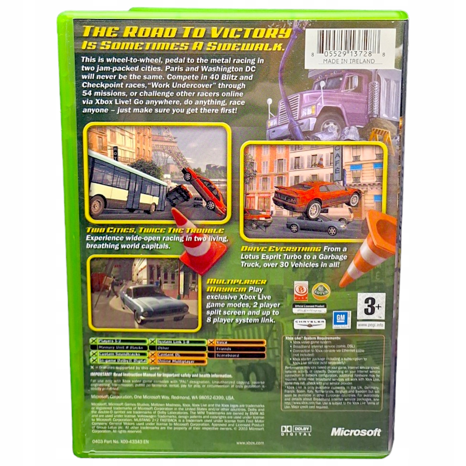 MIDTOWN MADNESS 3 Microsoft Xbox Classic Platforma Xbox