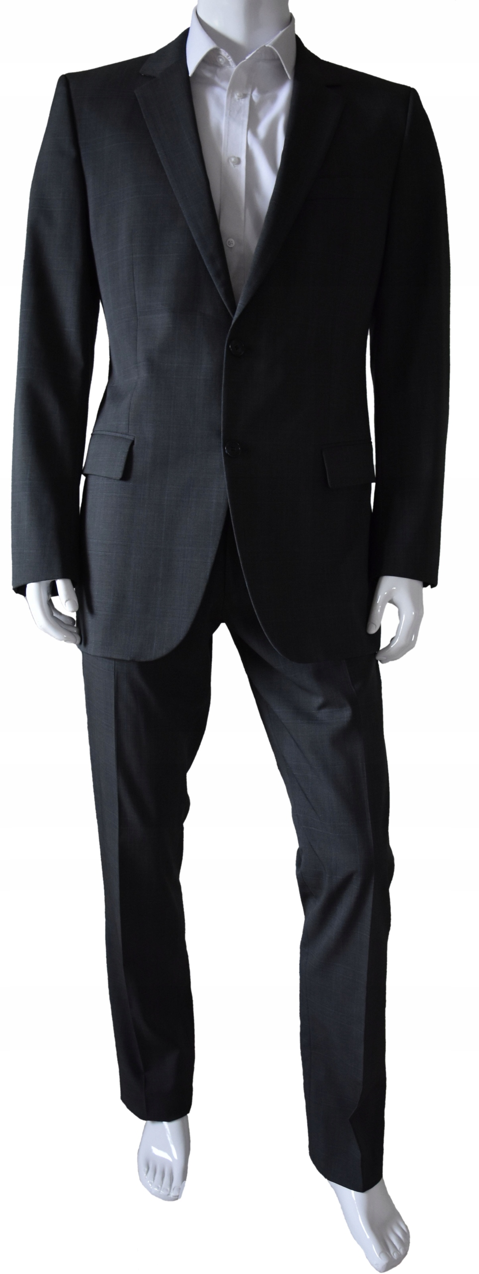 Hugo Boss костюм мужской серый синий кратр 52