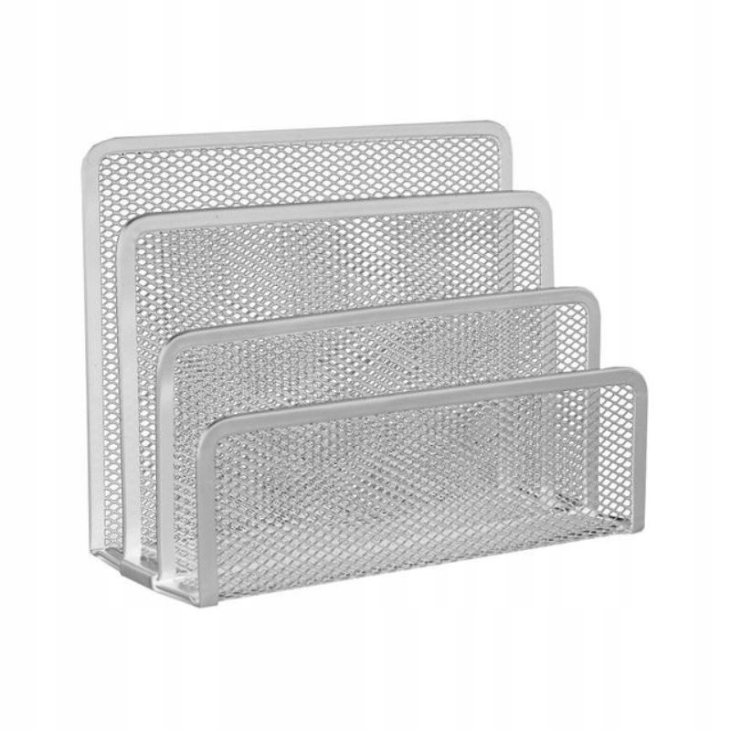

Przybornik Na Listy Metal Siatka Srebrny Sorter